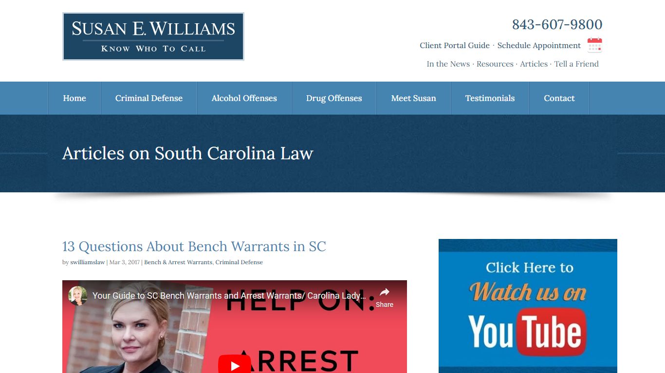 13 Questions About Bench Warrants in SC - Susan E. Williams
